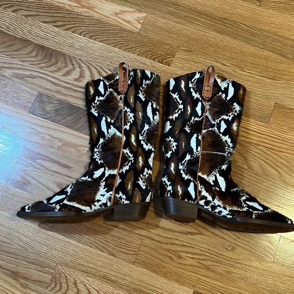 Free People Montage Hair On Ocelot Dagget Western Boots Size 8 New - Picture 9 of 15